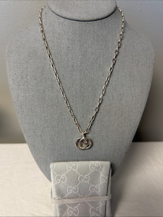 Gucci Jewelry - Gucci Interlocking G Sterling Silver Pendant Necklace 19" Chain
